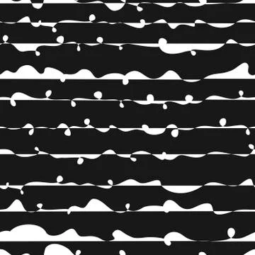 Seamless pattern with abstract wavy lines. Hand drawn vector Stock Illustration