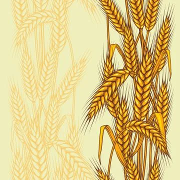 Seamless pattern abstract with wheat 스톡 일러스트