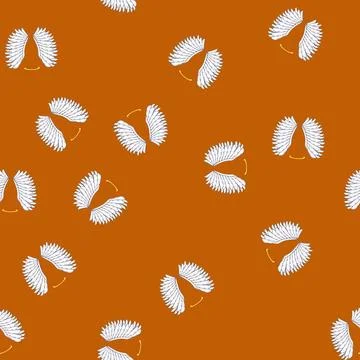 Seamless pattern abstract wing angel cartoon vector Illustrazione stock