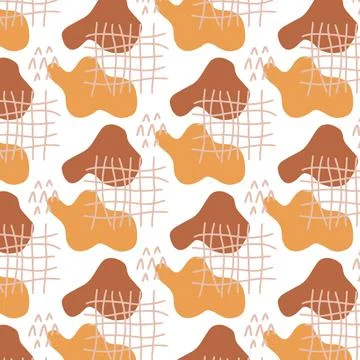 Seamless pattern with abstractions in boho style. Stock Illustration