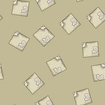 Seamless pattern abyssal sea topogrphic cartoon vector 스톡 일러스트