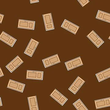 Seamless pattern access door house entrance cartoon vector Stock-Illustration