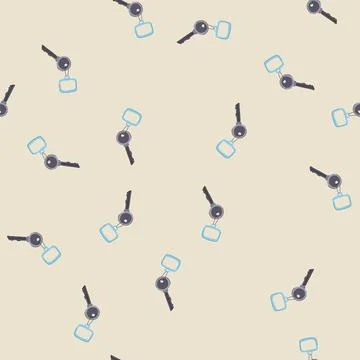Seamless pattern access door key hotel cartoon vector Stock Illustration
