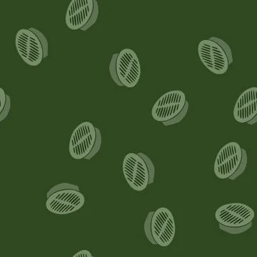 Seamless pattern access drain cover cartoon vector Stock Illustration