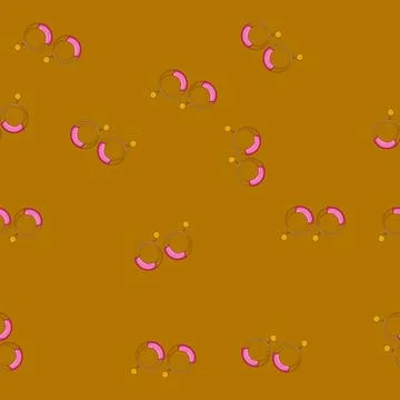 Seamless pattern accessories boho earrings cartoon vector 库存插图