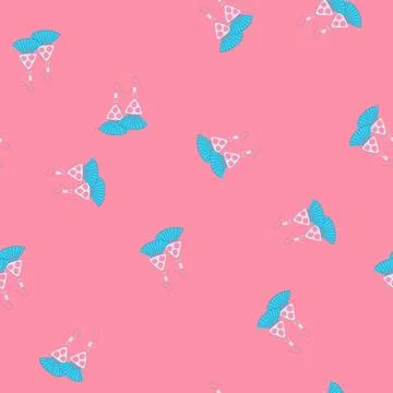 Seamless pattern accessories tassel earrings cartoon vector Illustrazione stock