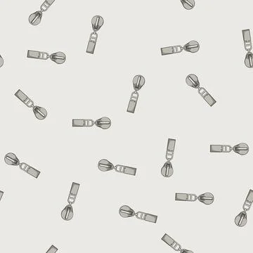 Seamless pattern accessories zipper puller cartoon vector Stock Illustration