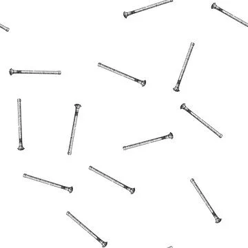 Seamless pattern accessory cane stick gentleman sketch hand drawn Stock Illustration