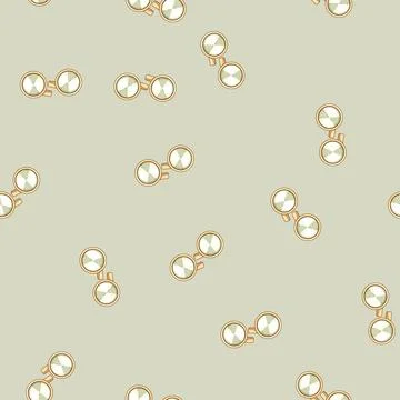 Seamless pattern accessory cufflinks cartoon vector 库存插图