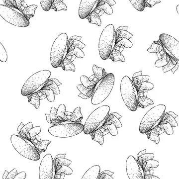 Seamless pattern accessory derby hat sketch hand drawn Stock Illustration