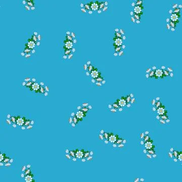Seamless pattern accessory flower crown cartoon vector Illustrazione stock