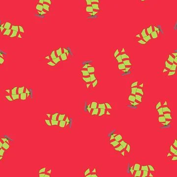 Seamless pattern accessory hair ribbon cartoon vector Stockillustratie