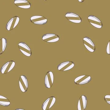 Seamless pattern accessory marble coaster cartoon vector 库存插图