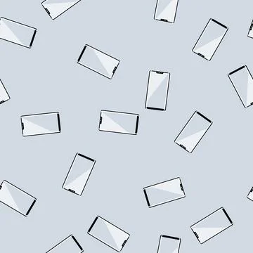 Seamless pattern accessory phone glass screen cartoon vector Stock Illustration