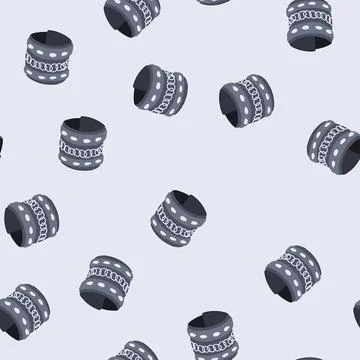 Seamless pattern accessory rock bracelet cartoon vector Stock Illustration