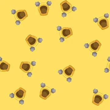 Seamless pattern accessory winter hat kid cartoon vector イラスト素材