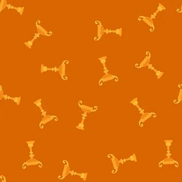 Seamless pattern accolade gold trophy cartoon vector Stock Illustration