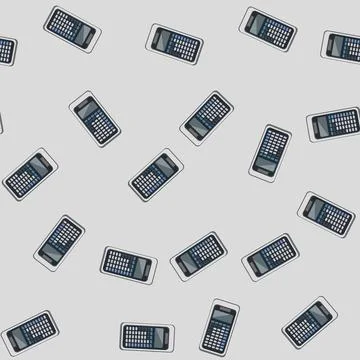Seamless pattern accounting calculator device cartoon vector 스톡 일러스트