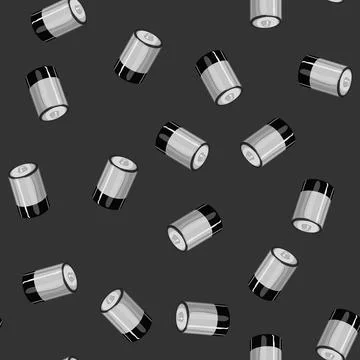Seamless pattern accumulator battery energy cartoon vector 스톡 일러스트