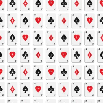 Seamless pattern of aces 02 Stock Illustration