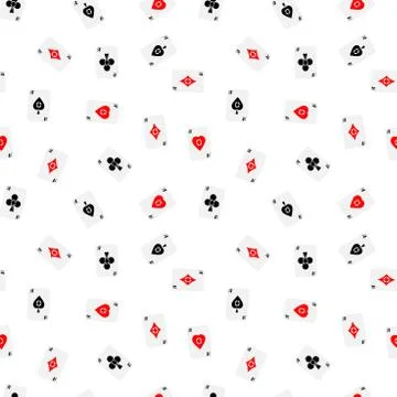 Seamless pattern of aces Stock Illustration