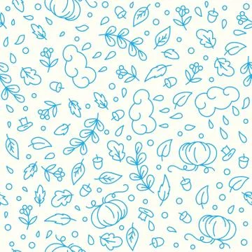 Seamless pattern with acorns and autumn oak leaves Stock Illustration
