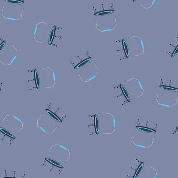 Seamless pattern acrobatics trampoline jumping cartoon vector 库存插图