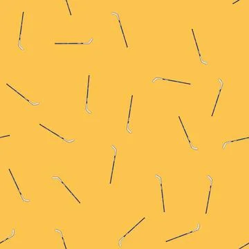 Seamless pattern activity hockey stick cartoon vector 库存插图