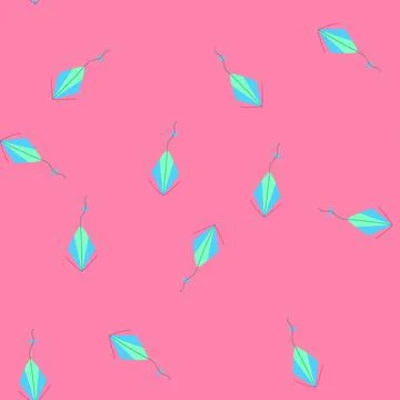Seamless pattern activity kite cartoon vector Illustrazione stock