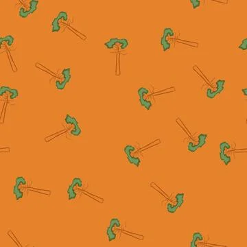 Seamless pattern adansonia baobab tree cartoon vector Stock-Illustration