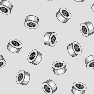 Seamless pattern adapter faucet aerator cartoon vector Stock Illustration