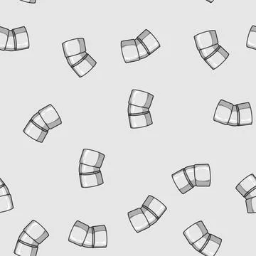 Seamless pattern adapter pipe elbow cartoon vector Stock Illustration