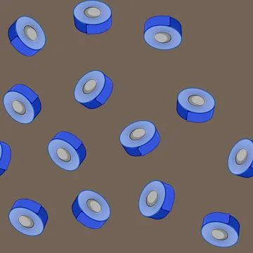 Seamless pattern adhesive duct tape cartoon vector Stock Illustration