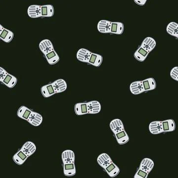 Seamless pattern adhesive label printer cartoon vector Stock Illustration