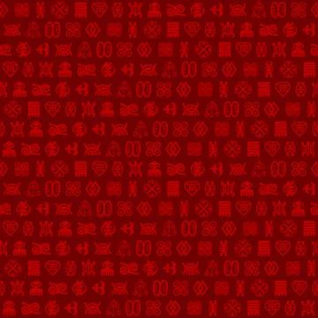 Seamless pattern with adinkra イラスト素材