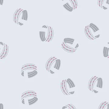 Seamless pattern adjustable bracelet silver cartoon vector Stock Illustration