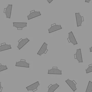 Seamless pattern adjustable grill rack cartoon vector Stock Illustration