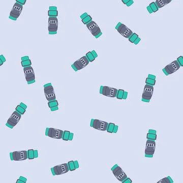 Seamless pattern adjustable luggage strap cartoon vector Illustrazione stock