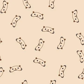 Seamless pattern adjustable sleep mask eye cartoon vector Illustrazione stock