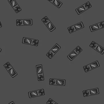 Seamless pattern adventure action camera cartoon vector 库存插图