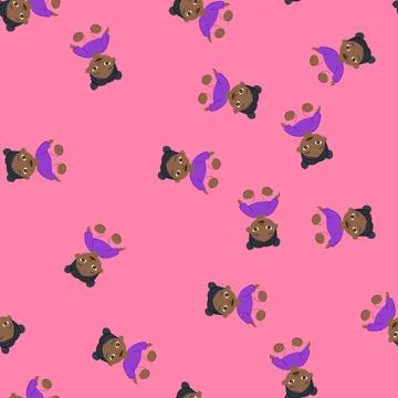 Seamless pattern adventure doll toy cartoon vector Stock Illustration