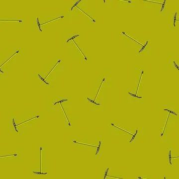 Seamless pattern adventure ice axe cartoon vector Illustrazione stock