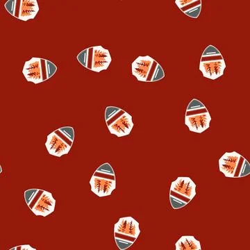 Seamless pattern adventure retro forest badge cartoon vector Stock Illustration