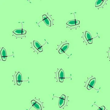 Seamless pattern aerial trampoline jumping cartoon vector Stock Illustration