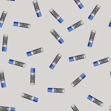 Seamless pattern Aerosol spray can holding car wheel cleaner product Stock Illustration