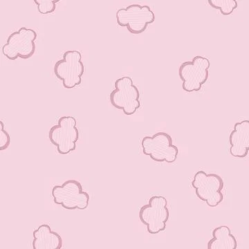 Seamless pattern aesthetic boho cloud cartoon vector Stock Illustration
