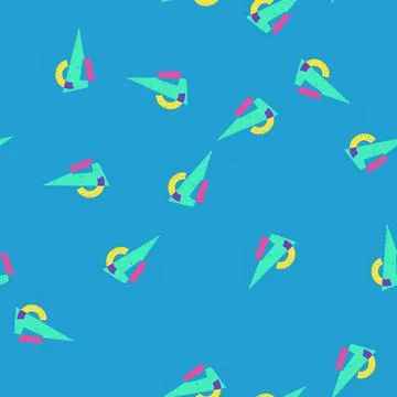 Seamless pattern aesthetic risograph effect cartoon vector Stockillustratie