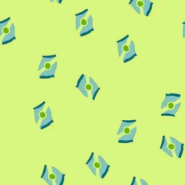 Seamless pattern age snack pack cartoon vector 스톡 일러스트