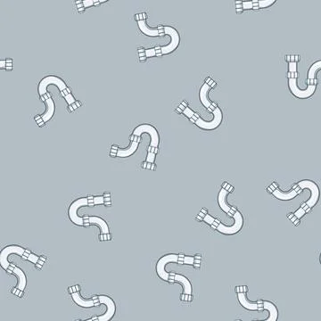 Seamless pattern age waste drain trap cartoon vector Stock Illustration
