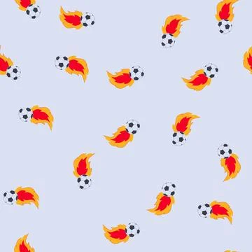 Seamless pattern agility speed soccer ball cartoon vector Illustrazione stock